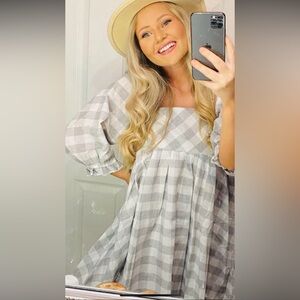 Brand new gingham dress